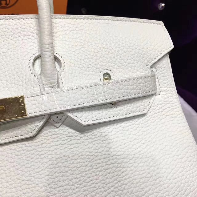 Hermes top togo leather birkin 35 bag H35-2 white