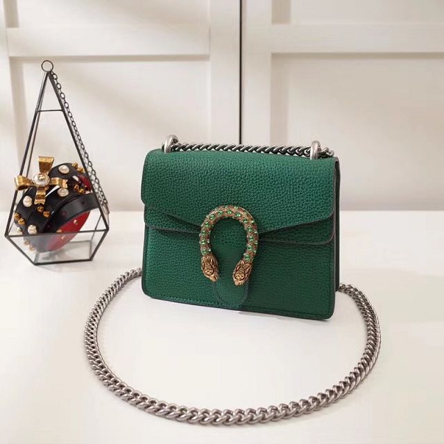  GG original leather dionysus mini shoulder bag 421970 green