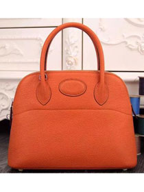 Hermes original togo leather medium bolide 31 bag B031 orange