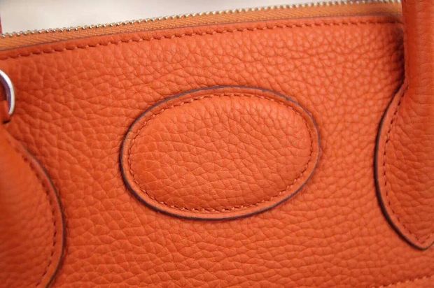 Hermes original togo leather small bolide 27 bag B027 orange