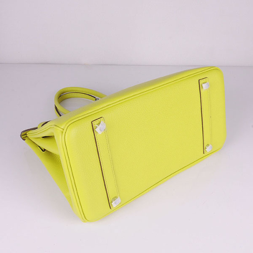 Hermes original togo leather birkin 30 bag H30-1 lemon yellow