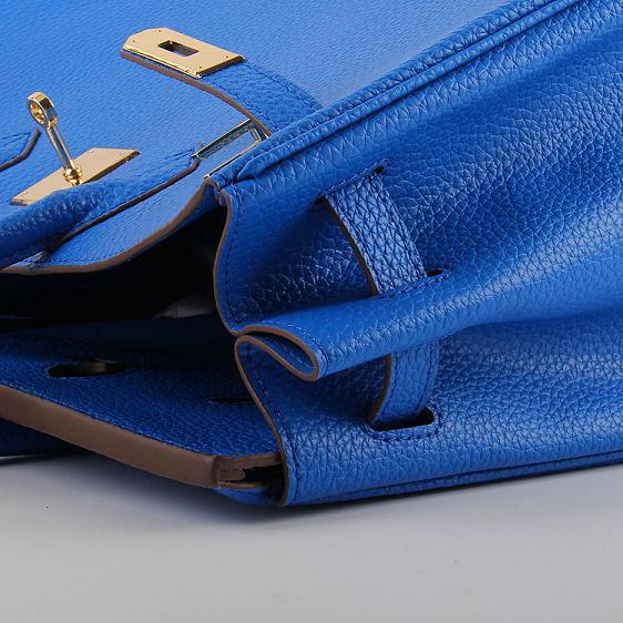 Hermes original togo leather birkin 25 bag H25-1 royal blue	
