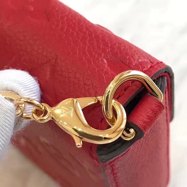 Louis vuitton original monogram empreinte pochette felicie M64065 red