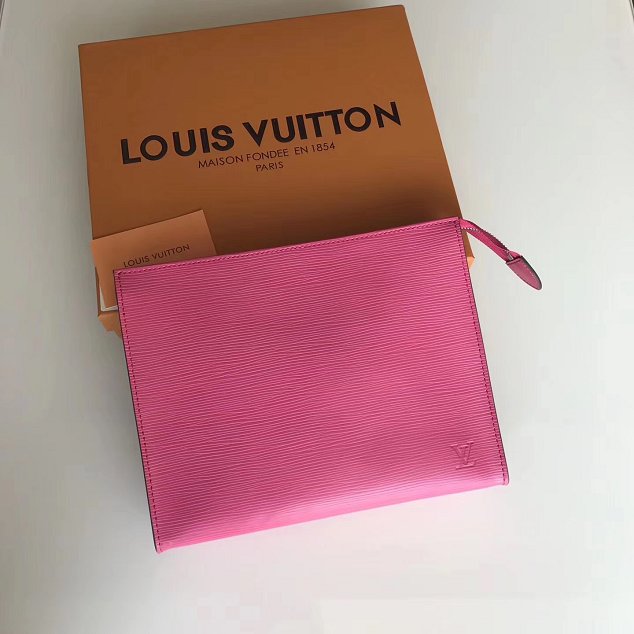 Louis Vuitton epi leather toiletry pouch 26 M41085 peach red