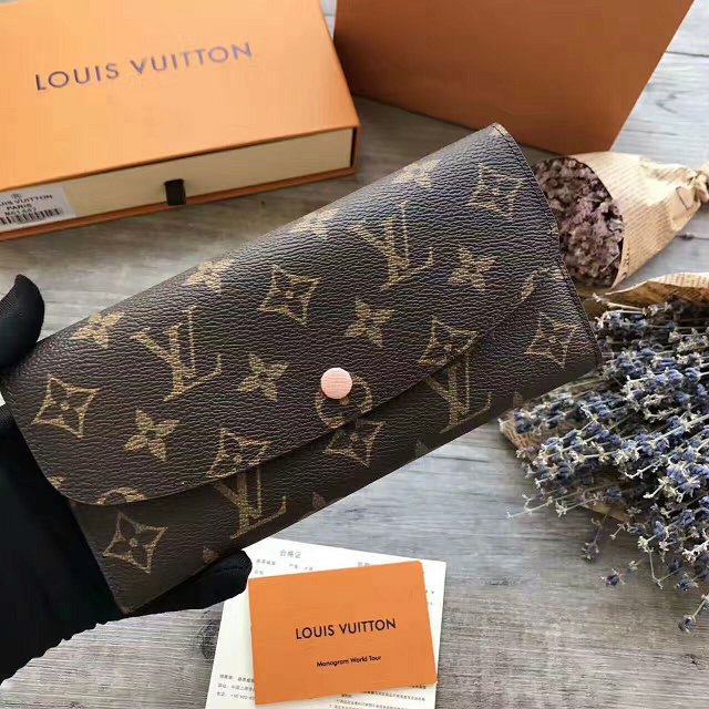 Louis Vuitton monogram canvas emilie wallet M61289 nude