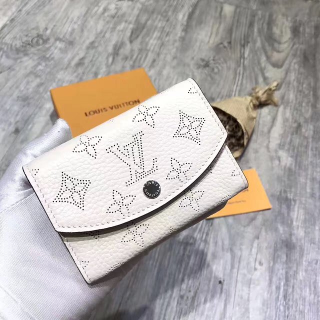 Louis vuitton mahina anae coin purse M64051 white 