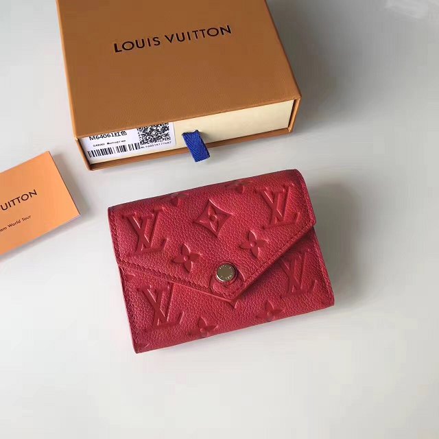 Louis vuitton monogram empreinte victorine wallet M64061 red