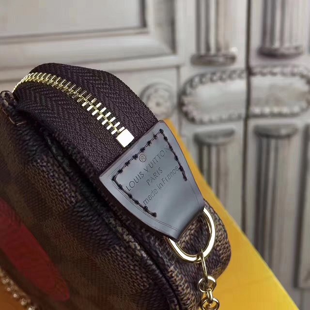 2017 louis vuitton origianl damier ebene mini pochette accessoires N58009