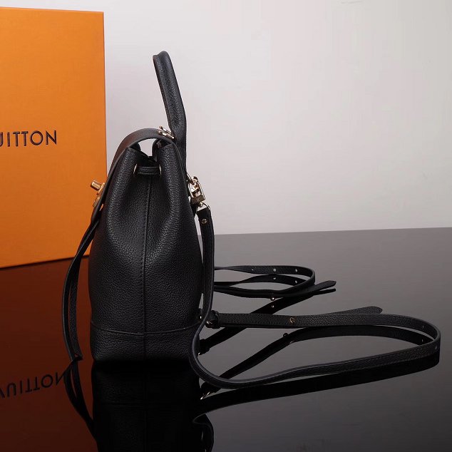 2018 louis vuitton original calfskin mini lockme backpack M54573 black