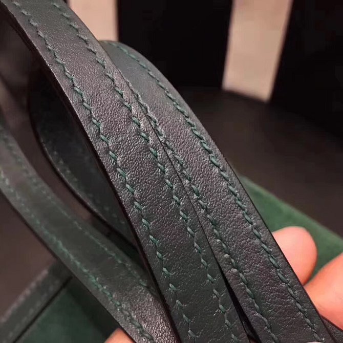 Hermes original suede leather roulis bag R0180 olive