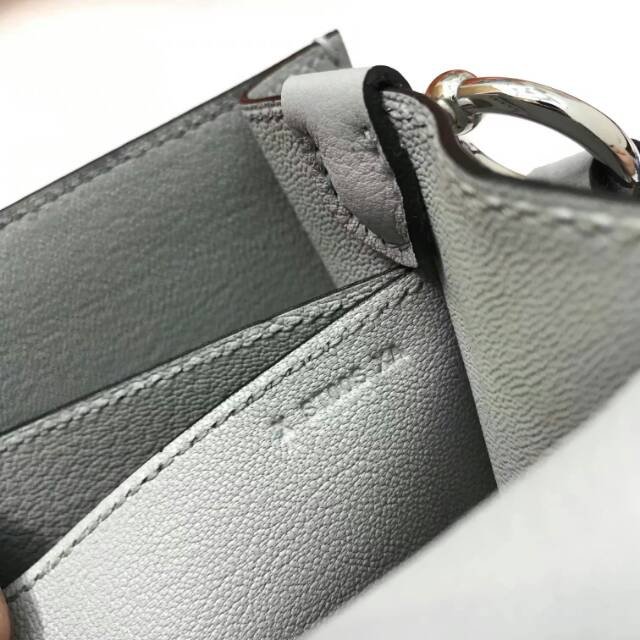 Hermes original swift leather roulis bag R018 light gray