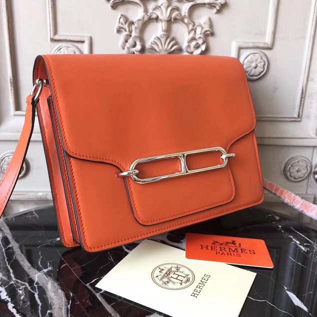 Hermes original swift leather roulis bag R018 orange