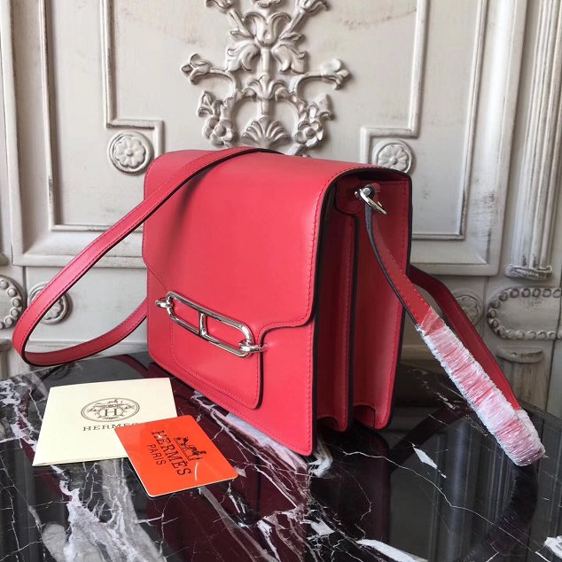 Hermes original swift leather roulis bag R018 red