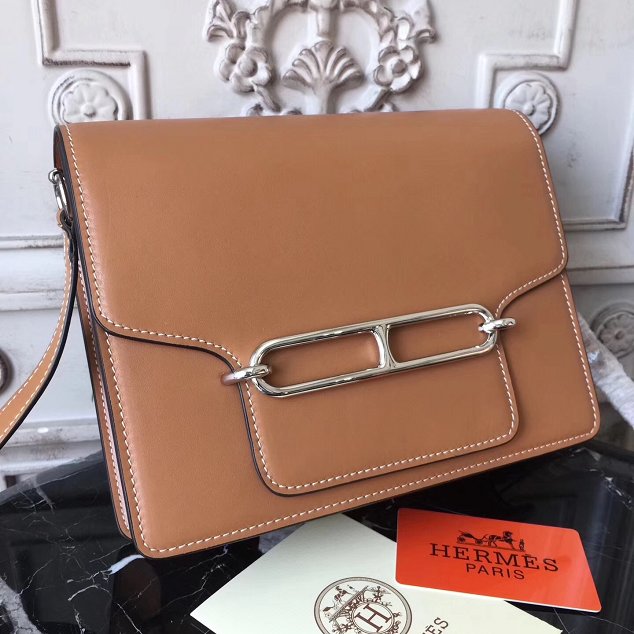 Hermes original swift leather roulis bag R018 caramel