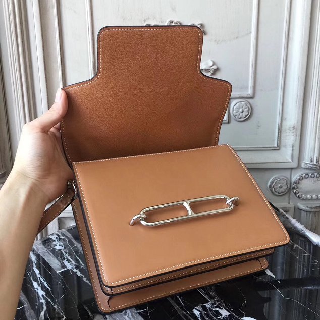 Hermes original swift leather roulis bag R018 caramel