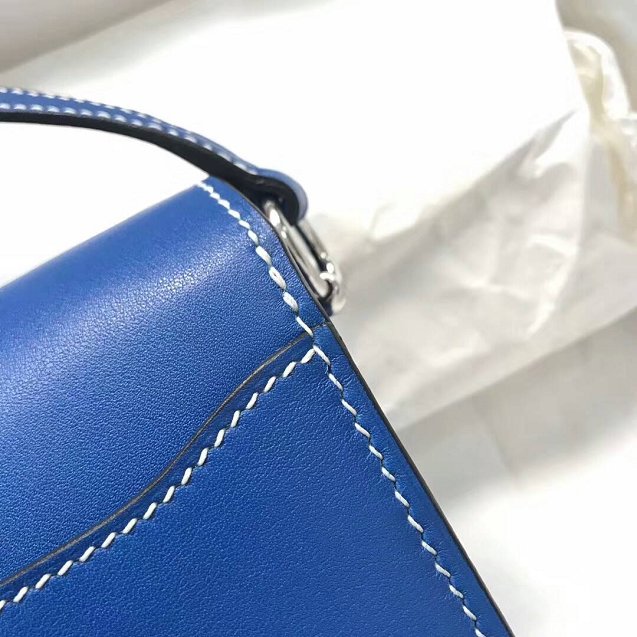 Hermes original evercolor leather roulis bag R18 blue