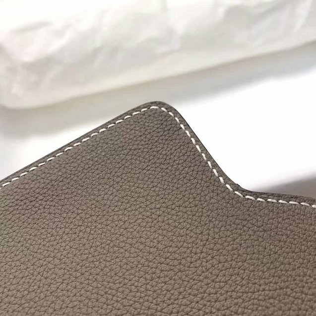 Hermes original evercolor leather roulis bag R18 gray