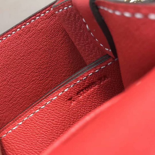 Hermes original evercolor leather roulis bag R18 red
