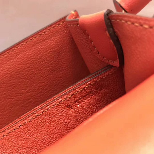 Hermes original evercolor leather roulis bag R18 watermelon