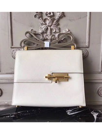 Hermes original epsom leather verrou chaine mini bag V18 white