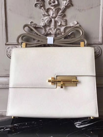 Hermes original epsom leather verrou chaine bag V23 white