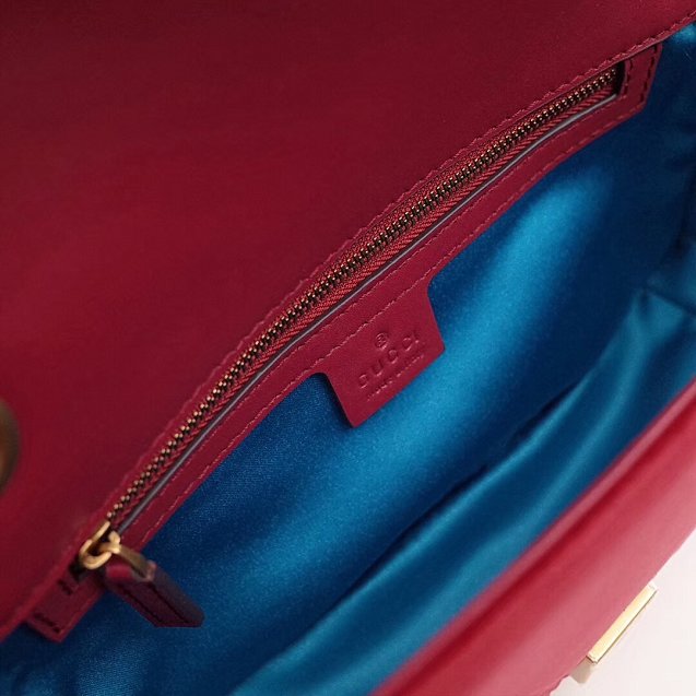 2017 GG marmont mini velvet shoulder bag 446744 red