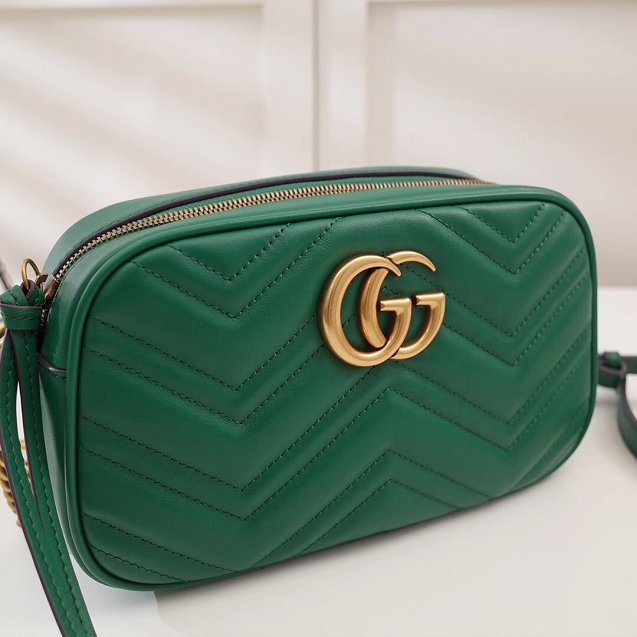 GG armont original calfskin small shoulder bag 447632 green