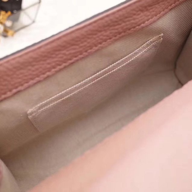 2018 GG marmont original calfskin small top handle bag 421891 pink