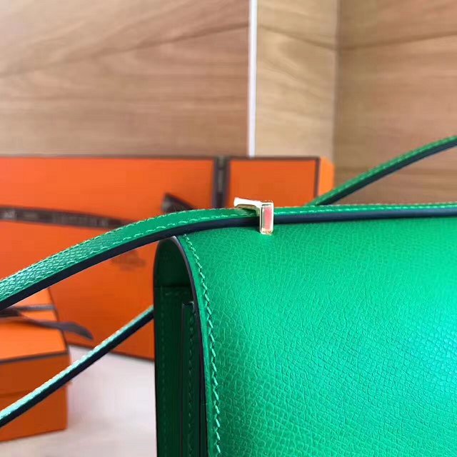 Hermes original epsom leather constance bag C23 green