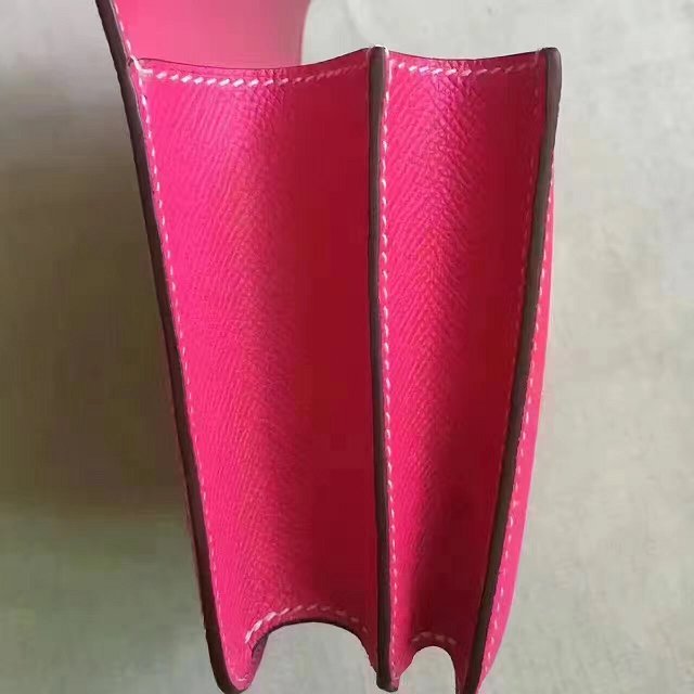 Hermes original epsom leather constance bag C23 rose red