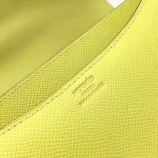 Hermes original epsom leather constance bag C23 yellow