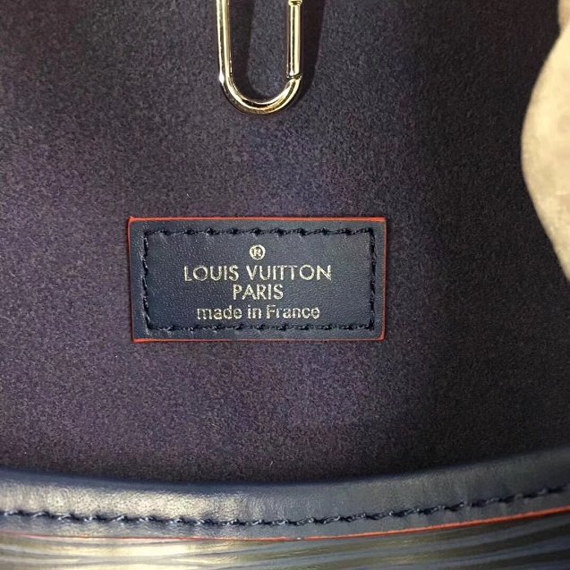 Louis vuitton original epi leather neverfull mm M40885 navy blue