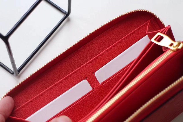 Louis vuitton monogram empreinte zippy wallet M61865 red