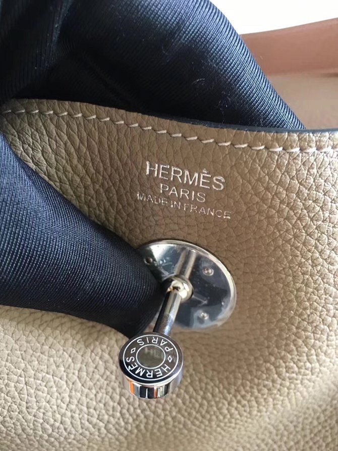 Hermes original top togo leather small lindy 26 bag H26 gray