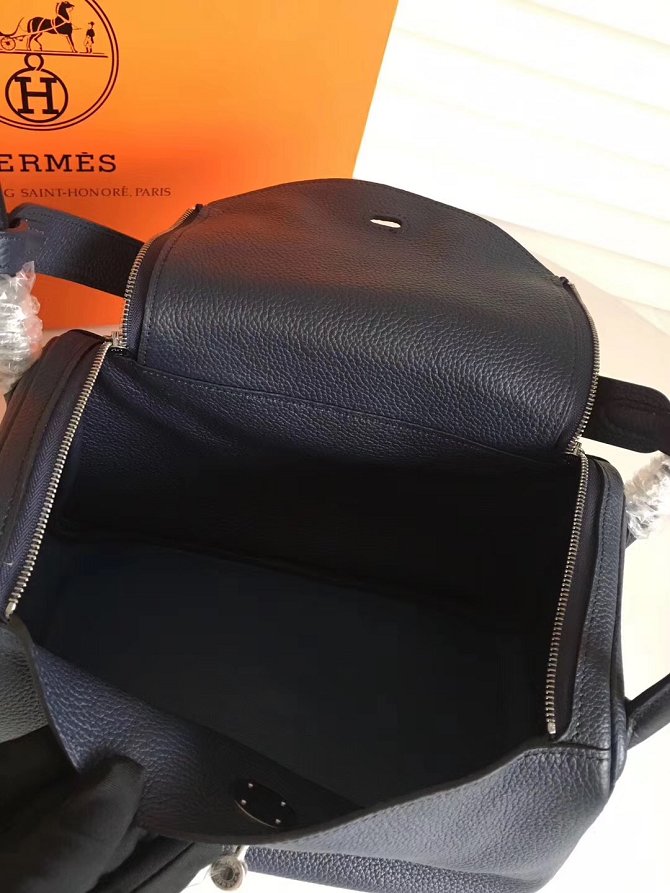 Hermes original top togo leather large lindy 34 bag H34 black