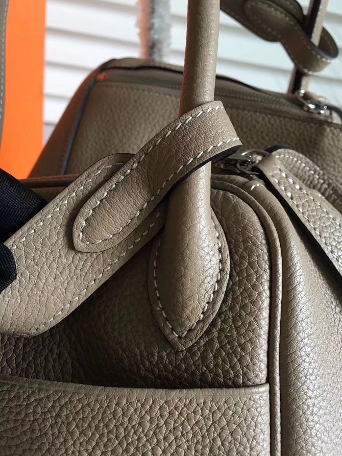 Hermes original top togo leather large lindy 34 bag H34 gray
