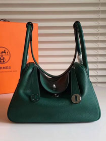 Hermes original top togo leather large lindy 34 bag H34 olive