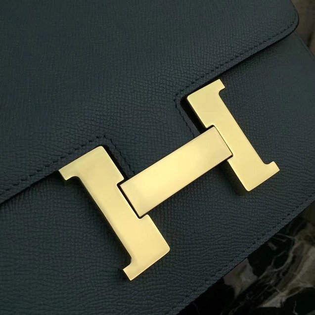 Hermes epsom leather constance 23 bag C230 light blue
