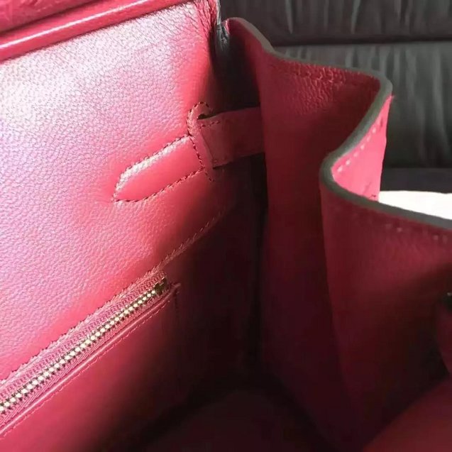 Top hermes genuine 100% ostrich leather handmade birkin 35 bag K350 wine red