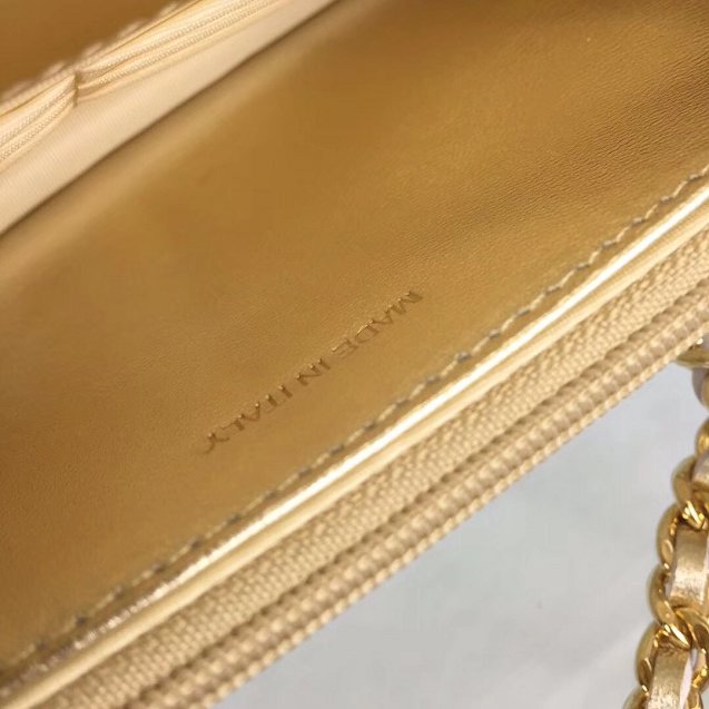 CC original lambskin leather woc chain bag 33814-1 gold