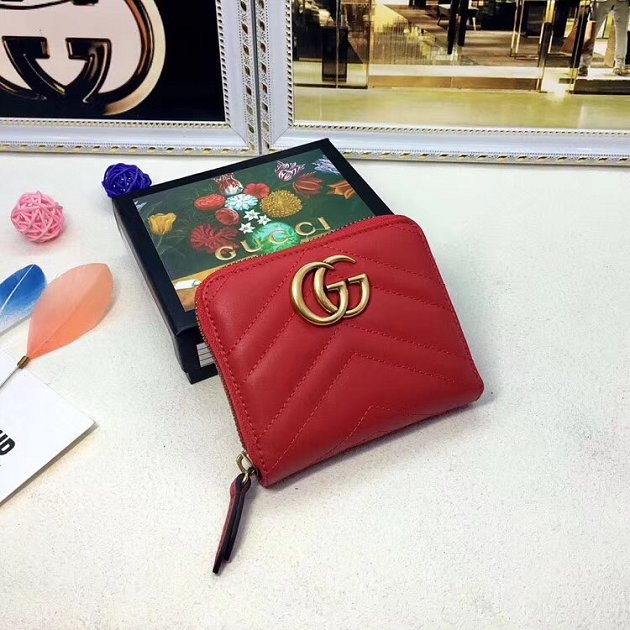 GG top quality marmont wallet 460188 red