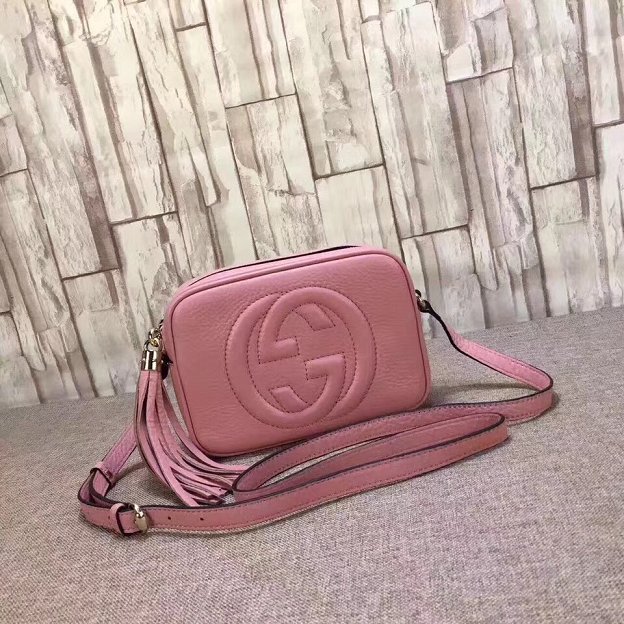 GG original calfskin leather shoulder bag 308364 pink