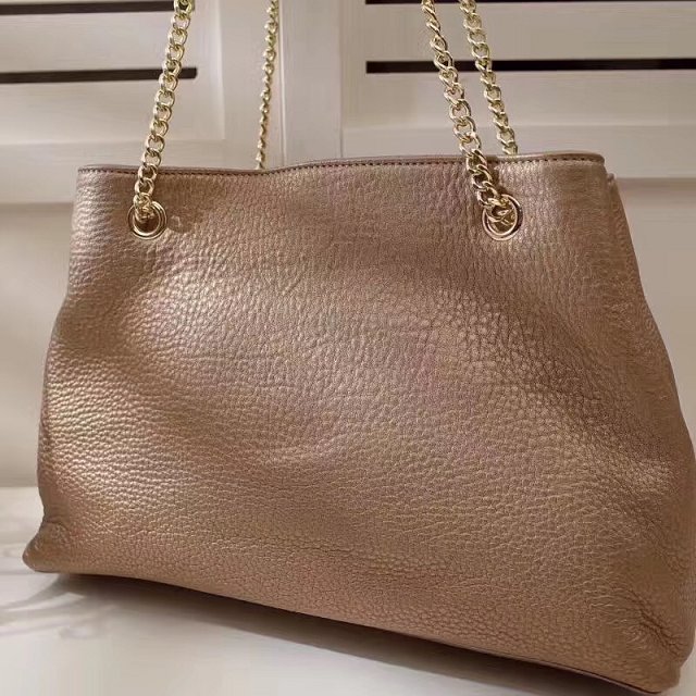GG original calfskin leather tote bag 308982 gold