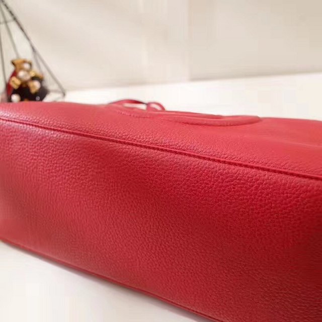 GG original calfskin leather tote bag 308982 red