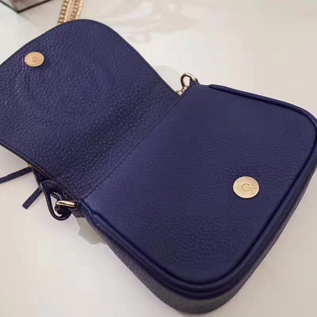 GG original calfskin mini shoulder bag 323190 navy blue
