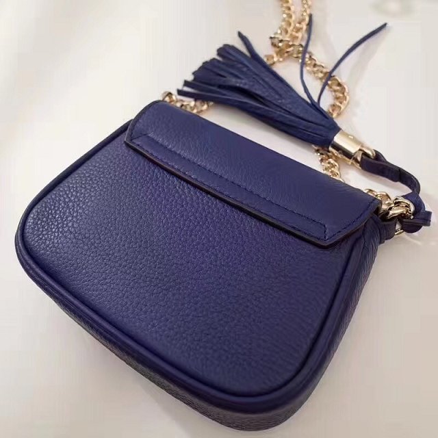 GG original calfskin mini shoulder bag 323190 navy blue