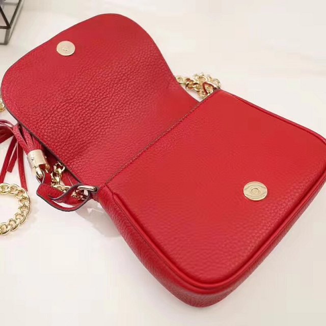GG original calfskin mini shoulder bag 323190 red