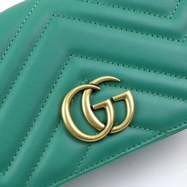 GG margaret original calfskin mini chain bag 488426 green