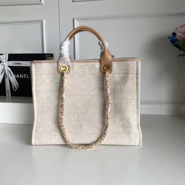 2018 CC original canvas large shopping bag A66941 white