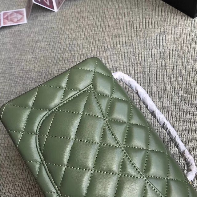 CC original lambskin mini flap bag A69900 olive